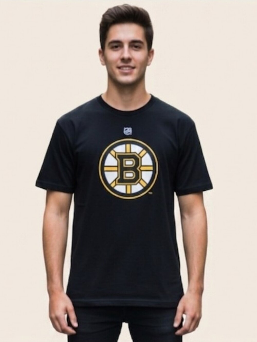 NHL Reebok Black Boston Bruins Tees, Patrice Bergeron 37, Size M